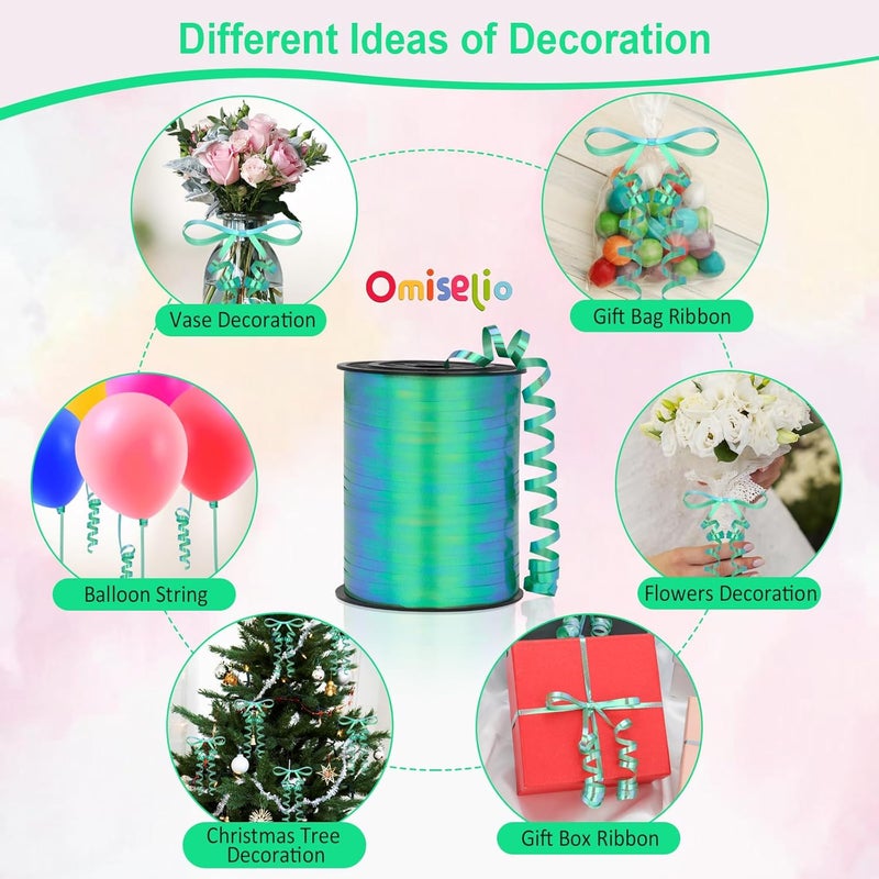 OMISELIO Green Ribbon - Iridescent Green Curling Ribbon, 500 Yards - Gift Wrapping, Balloon String, St. Patrick's Day, Graduation - Image 3